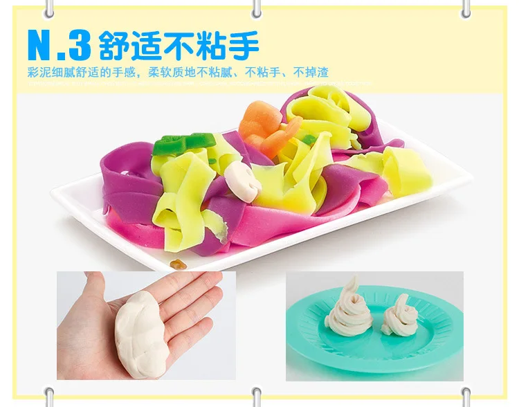 Children 3D Colored Clay Noodle Maker Plasticene Mould Tool Kit Creative Clay for Making Scientific And Educational Toy Wholesal