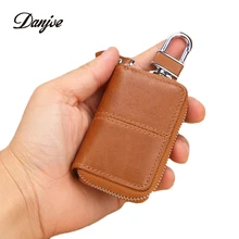DANJUE для мужчин и женщин из натуральной кожи держатели ключей от автомобиля сумка для мужчин ретро многофункциональный домашний автомобильный чехол для ключей женский ключ кошелек
