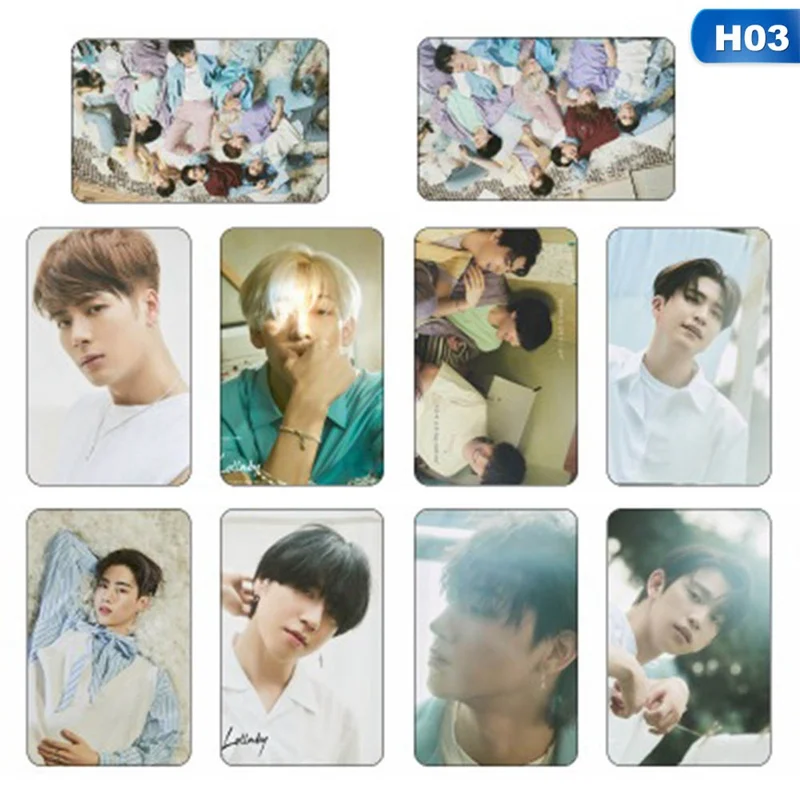 10 шт./компл. Kpop GOT7 подарок: вы фото карты Stikcy карты студента карты с кристаллами стикер - Цвет: H03