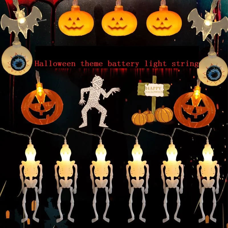 

New Halloween Series Decorative Lights Pumpkin Ghost Eyes skull Battery Light String Bar Garden Bedroom Home Party Decoration