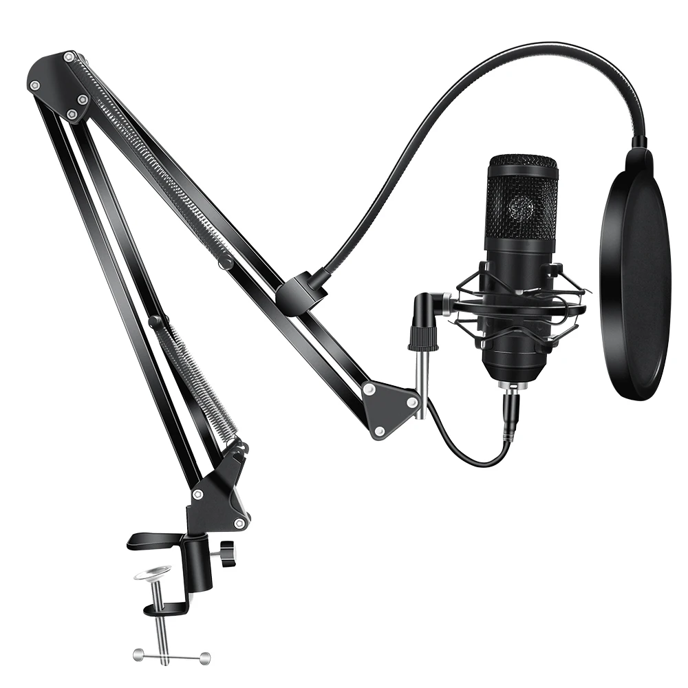 

BM800 Condenser Microphone Kits BM 800 USB for Computer Karaoke Microphone Pop Filter for Sound Studio Recording Microfone Gamer