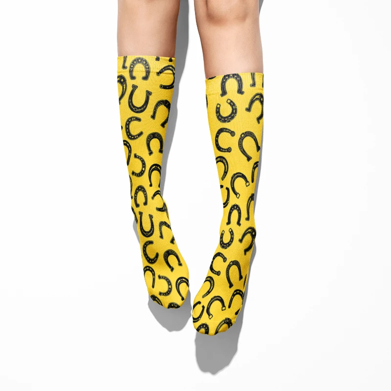 Fashion Horseshoe Cotton Socks For Women Men Leisure Sports Riding Compression Socks High Ankle Autumn Funny Horseshoe Socks Sox Fashion Horseshoe Cotton Socks For Women Men Leisure Sports Riding Compression Socks High Ankle Autumn Funny Horseshoe Socks Sox