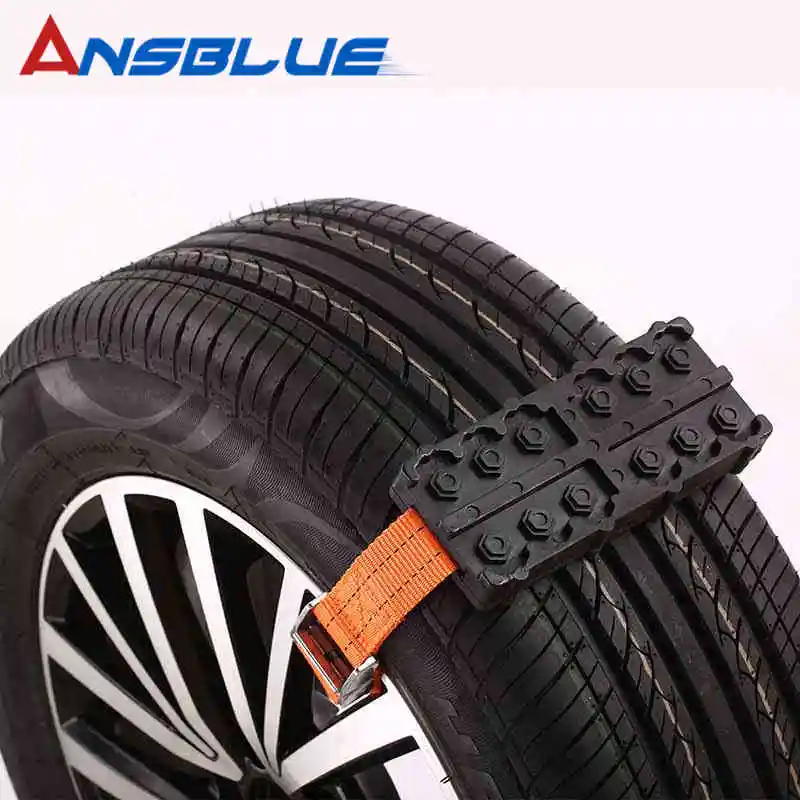 

2PCS Anti Skid Anti Slip Tire Block Emergency Snow Mud Sand Tire Chain Straps Traction Device for Car Trucks Winter Tire protect