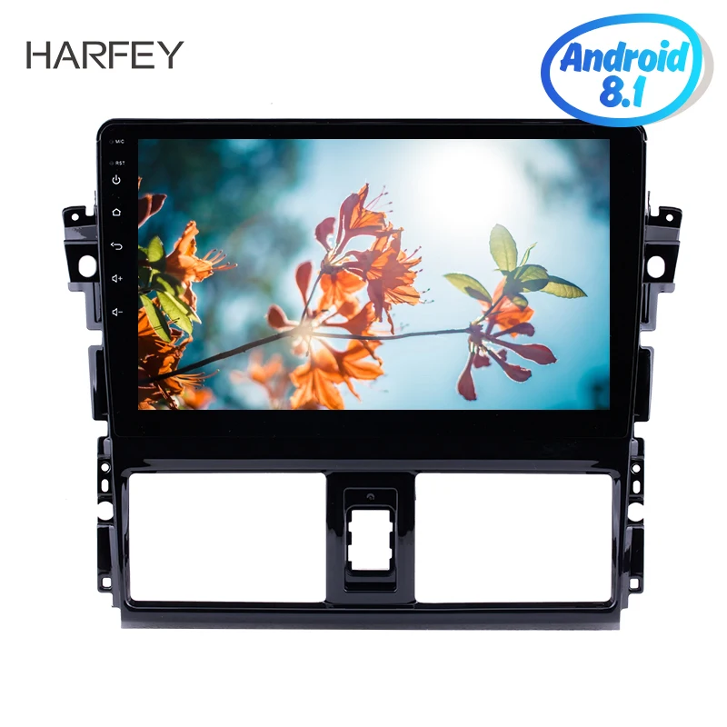 Автомагнитола Harfey с GPS Android 8 1 стерео 2Din HD 10 дюйма Navi для Toyota Vios 2013 2014 Поддержка TPMS SWC