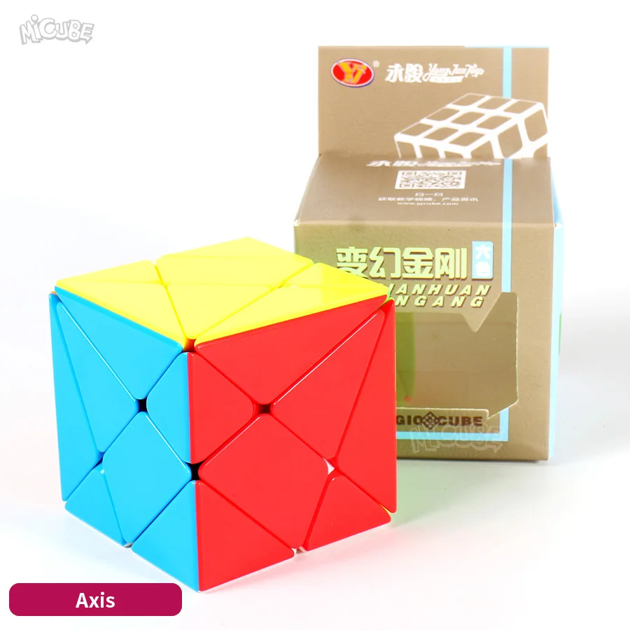 Yongjun 3x3x3 куб ось Фишер куб-мельница без наклеек странные Волшебные кубики профессиональные специальные головоломки игрушки для детей - Цвет: Axis-Stickerless
