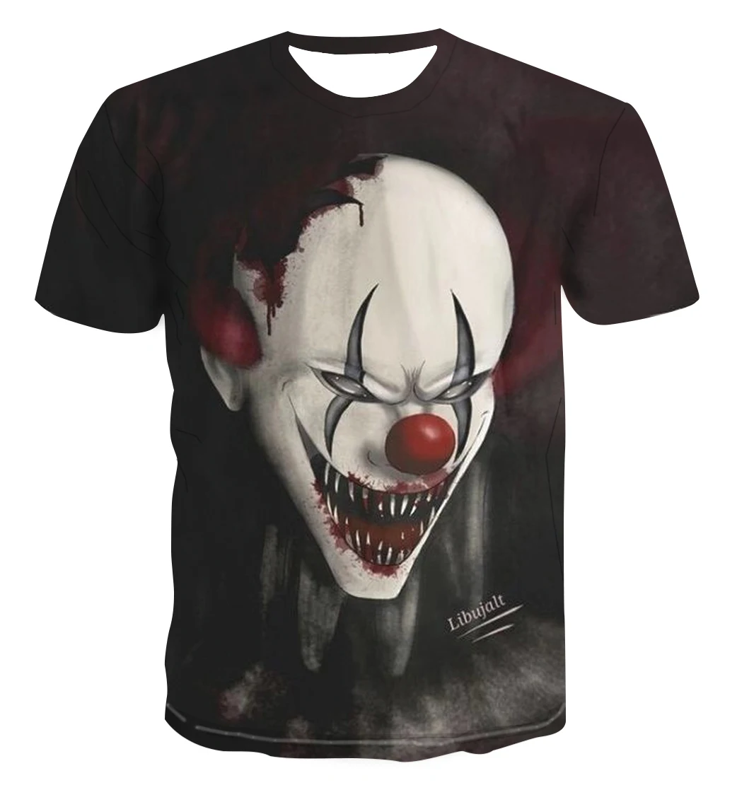 New Arrival Horror Movie Child of Play Character Chucky 3D printed men's T-shirt summer casual shirt Casual clown T-shirt