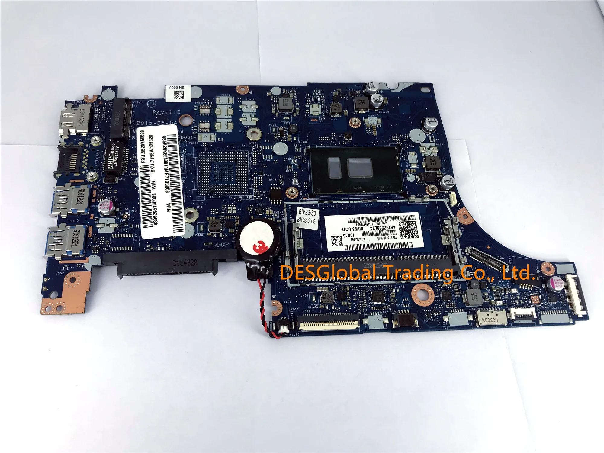 price reduction  For Lenovo E31-80 500s-13isk G31-80 Laptop Motherboard DDR3 4405U SR2EX BIVS3/BIVE3 LA-D061P Mainbo