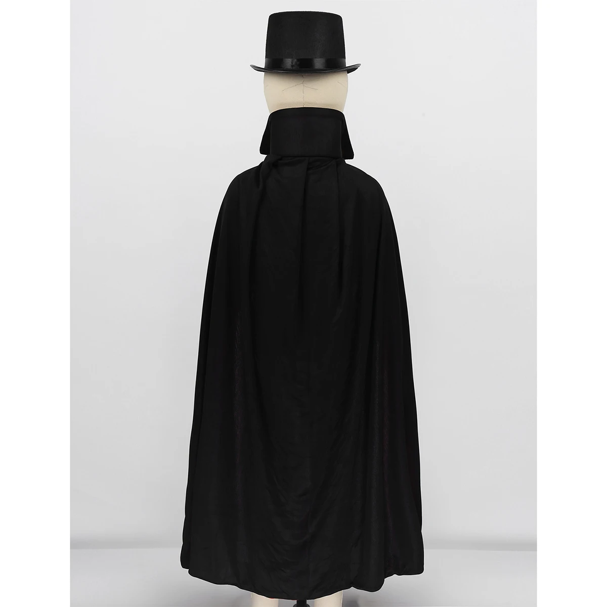 5Pcs Girls Boys Magician Costume Carnival Halloween Cosplay Vest Cloak Cape Hat Magic Wand Set Role Play Dance Performance Props