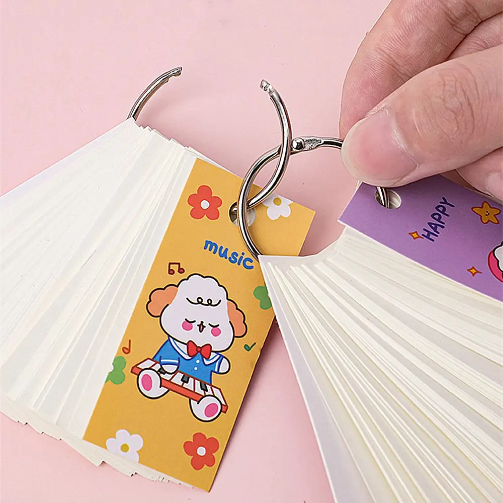 1PC Cute Cartoon Coil Mini Loose-Leaf Notebook Planner Portable Binding Memo Pad Kawaii School Office Supplies Stationery
