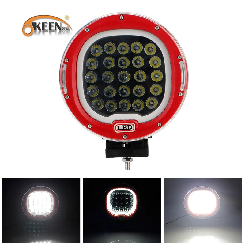 

OKEEN 9" Offroad LED Work Light 75W LED Light Bar 4x4 4WD LED Angel Eyes Driving Light For Jeep ATV SUV Truck Offroad Fog Lamp