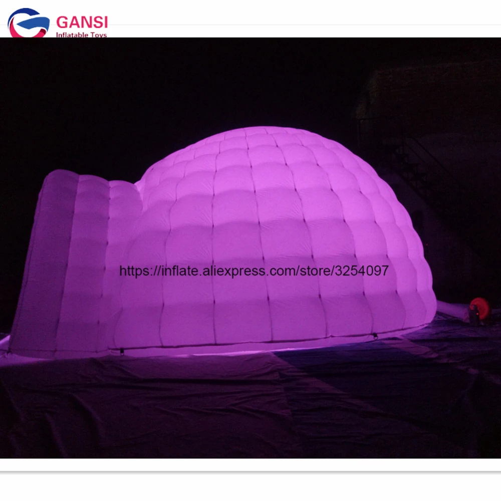 Free shipping inflatable lighting party dome tent customized size inflatable event tent with led light