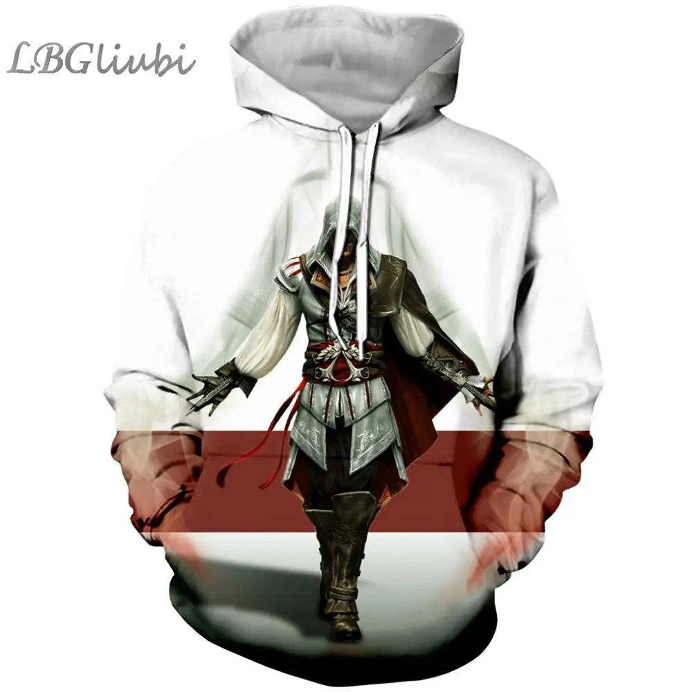 LBG новая 3D печать Assasin's Creed Толстовка Assasin's Creed модная мужская и женская Толстовка Harajuku Толстовка Крутая толстовка