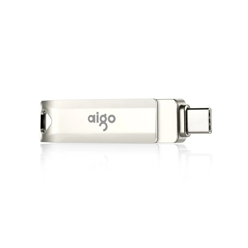 Aigo 64G usb 3,1 type C memoria usb Высокоскоростной usb для Android 360 ° поворотная ручка-накопитель металлическая OTG Флешка флеш-накопитель usb