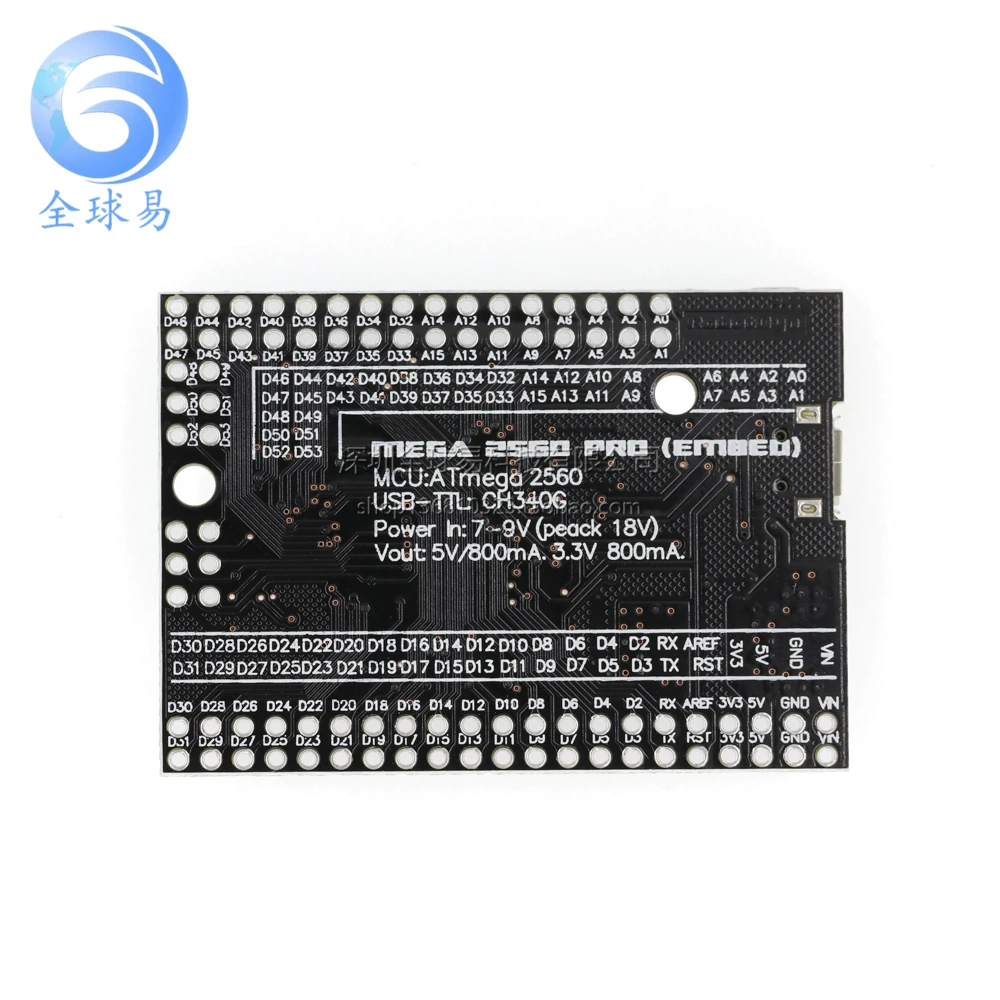 Mega2560 Pro ATmega2560-16AU USB CH340G интеллектуальная электронная макетная плата