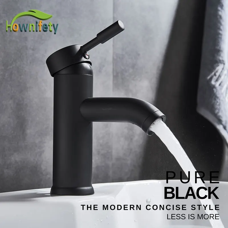 

Free Shipping Stainless Steel Paint Faucet Bathroom Basin Faucet Blacked Hot Cold Mixer Tap Single Hole