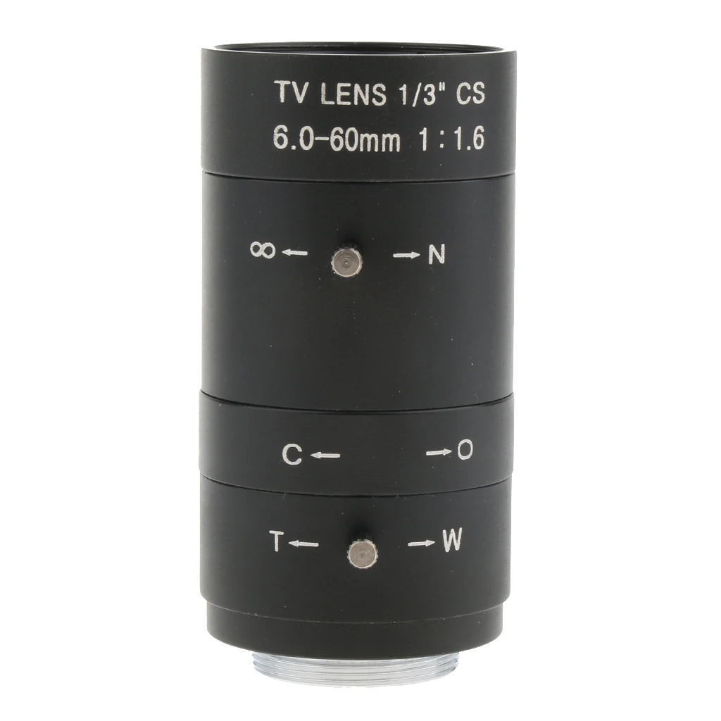 6 мм-60 мм F1.6 3MP(мегапикселей) варифокальный CCTV промышленный Объектив CS крепление ручной Ирис зум линзы FOV 60-5,7 градусов