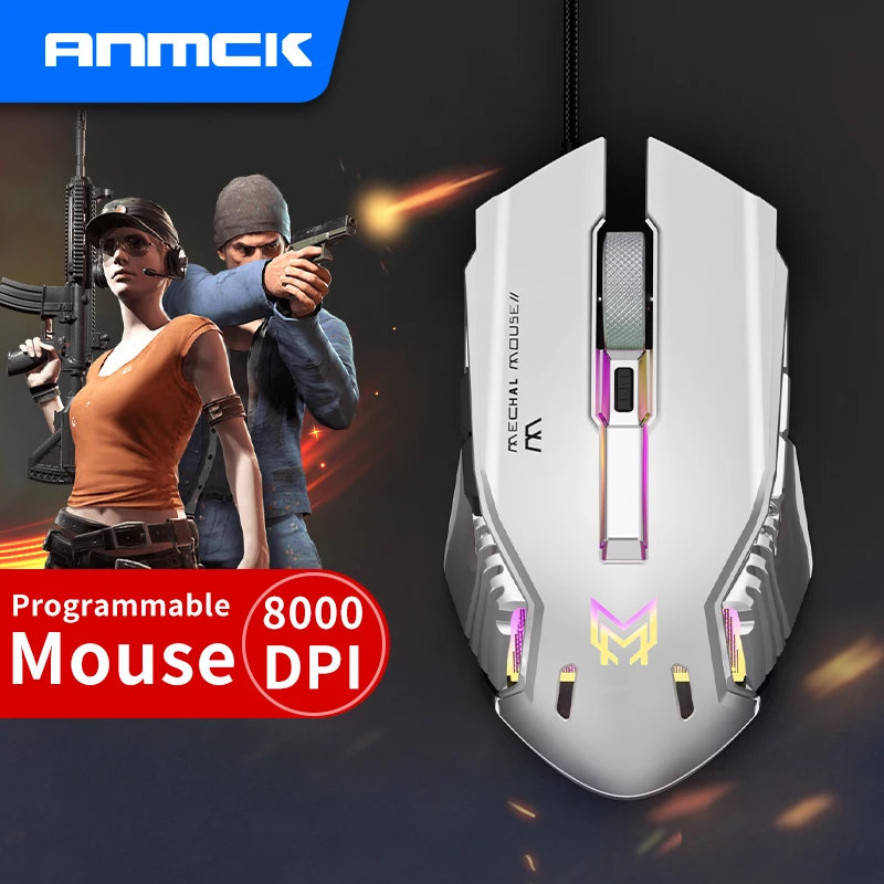 Мышь игровая Проводная Anmck 6 кнопок 8000 DPI | Компьютеры и офис