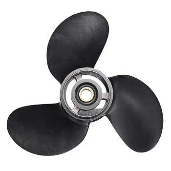 

Outboard Propeller 3B2W64517-1 8.5X9 Boat For Tohatsu Nissan-Mercury 8-9.8Hp Aluminum Alloy 3 Blades Black 12 Spline Tooths