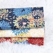 Половина ярда Тонкий Чистый хлопок ткань с Северной Европы фейерверк печати ручной работы DIY одежды платье Детская одежда T1158