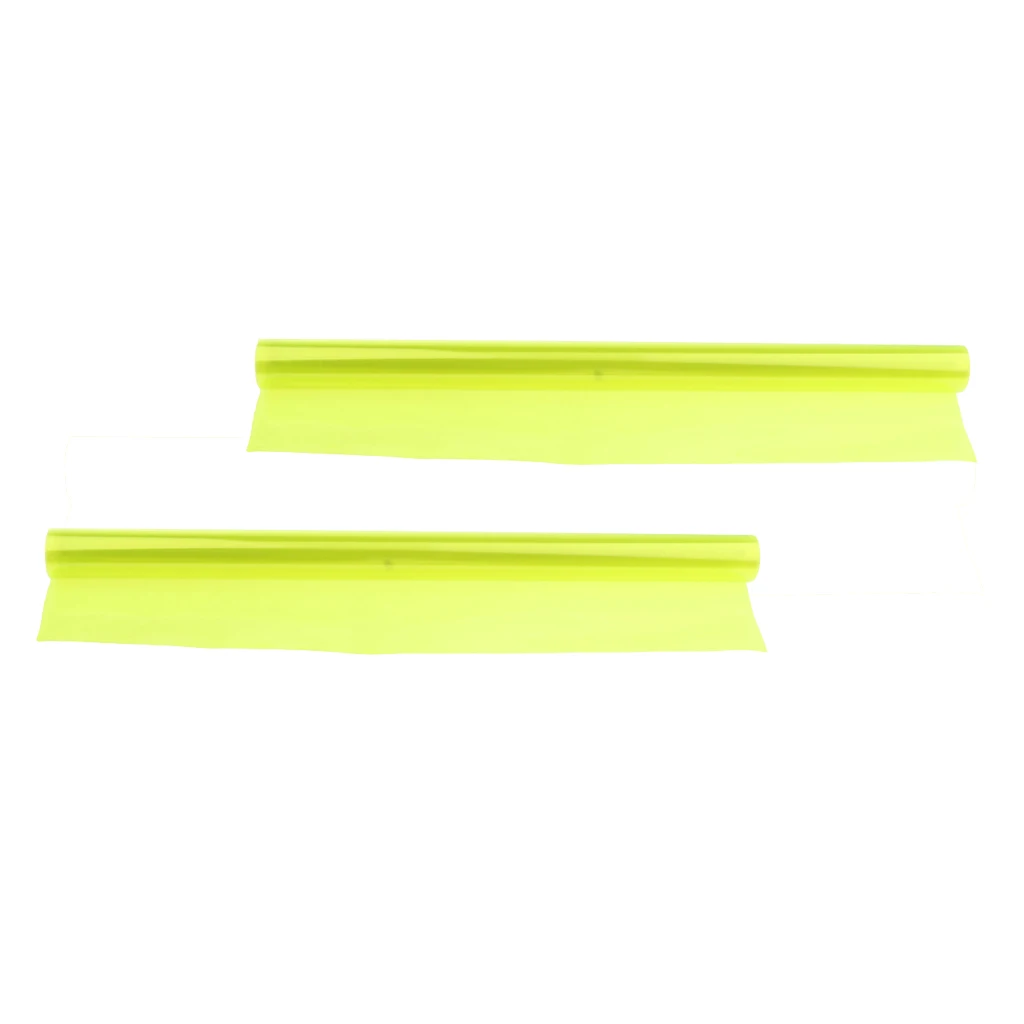 2x Color Correction Gel Filter Overlays Transparency Color Film Plastic Sheets Gel Lighting Filters Florescent Yellow