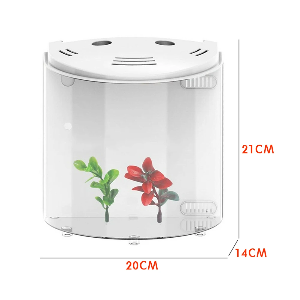 5L 180 градусов Открытый USB светодиодный настольный аквариум для аквариума, портативный мини-аквариум для разведения, домашний декор