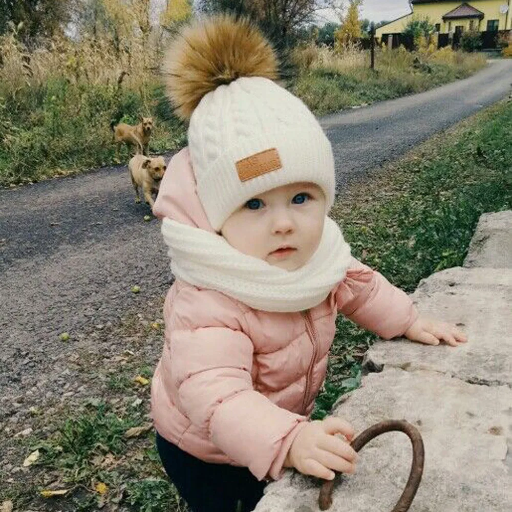 Cute Toddler Kids Girl Boy Baby Infant Winter Warm Crochet Knit Hat Beanie Cap Newborn Baby Cap for Boys Accessories