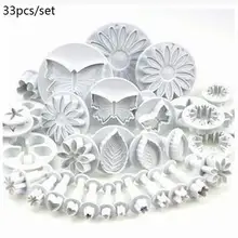 Плунжер для украшения торта набор для выпечки 10 33 наборов помадки формы для торта Весенняя рельефная форма для печенья 10 наборов