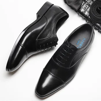 

Mens Dress Shoes New Arrival British Style Square Toe Formal Shoes Men Leather Shoes Fashion Lace-up Office Shoes