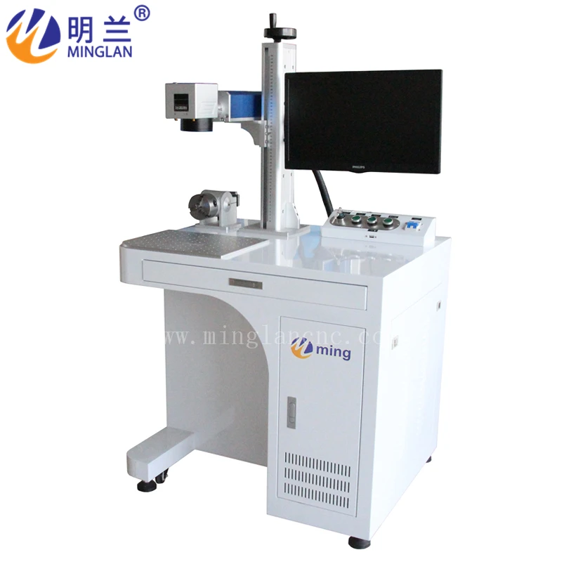  MINGLAN 50W fiber laser marking machine with Computer for deep marking MLF-50W