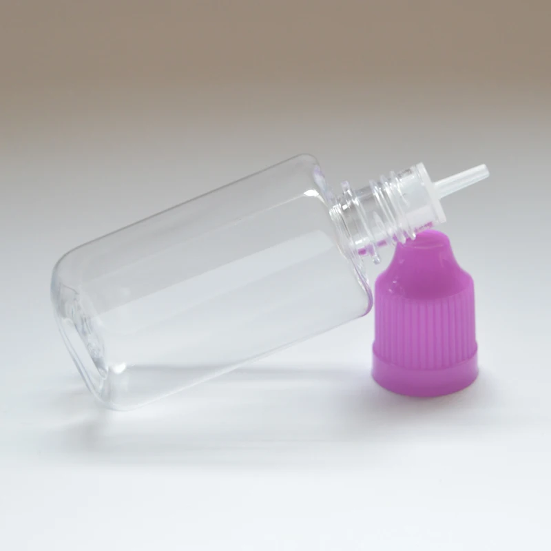11pcs Empty 30ml PET Square Plastic Dropper Bottles with Childproof Caps E liquid Clear Hard Bottle