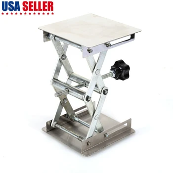 

100X100mm Adjustable Stainless steel Lab Lifting Table Woodworking Engraving Lift Platforms Stand Rack For Carpenter Benches