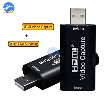 

Audio Video Capture Card HDMI to USB USB2.0 4K 1080P USB2.0 Record via Camcorder Action Cam for High Definition Acquisition Live