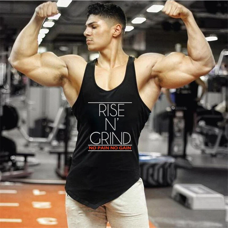 Camisetas de culturismo sin mangas con tirantes para hombre, camisa divertida de Anime, ropa de Fitness para gimnasio, chaleco trasero de algodón