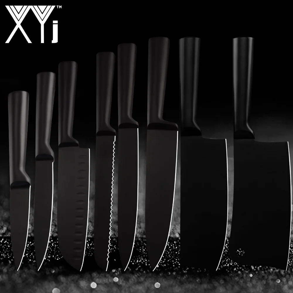 XYj Kitchen Knives Stainless Steel Cutlery Set Fruit Utility Santoku Bread Slicing Chef Chopper Cleaver Knife Accessories | Дом и сад