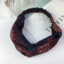 Весна и лето стиль ретро цветок пшеницы большие ободки крест лента для волос Mori Girl линия универсальная эластичная повязка на голову H