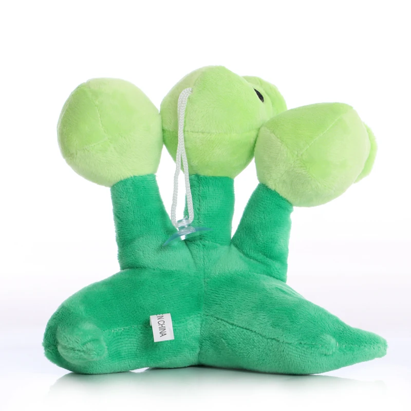 Plants vs Zombies Peashooter Stuffed Plush Toys 15cm PVZ Plants Peashooter Split Pea Plush Soft Toy Doll for Children Kids Gifts