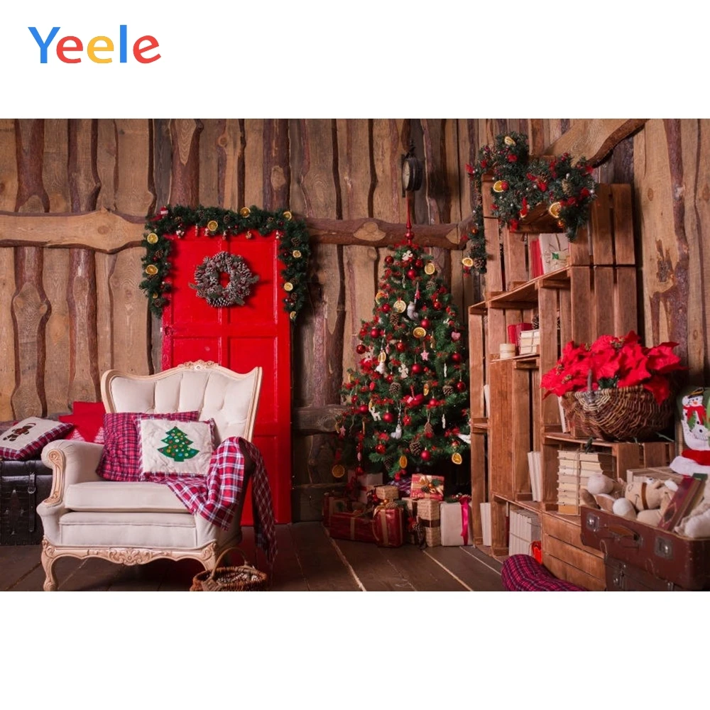 

Yeele Christmas Tree Wood House Sofa Room Toy Backdrop Baby Portrait Vinyl Photography Background For Photo Studio Photophone