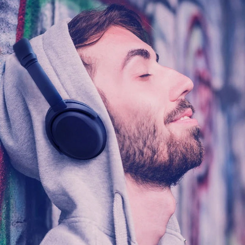 ANC Active Noise Canceling Headset Bluetooth Headset HiFi Sound Quality Stereo Wireless Sports Business Headset