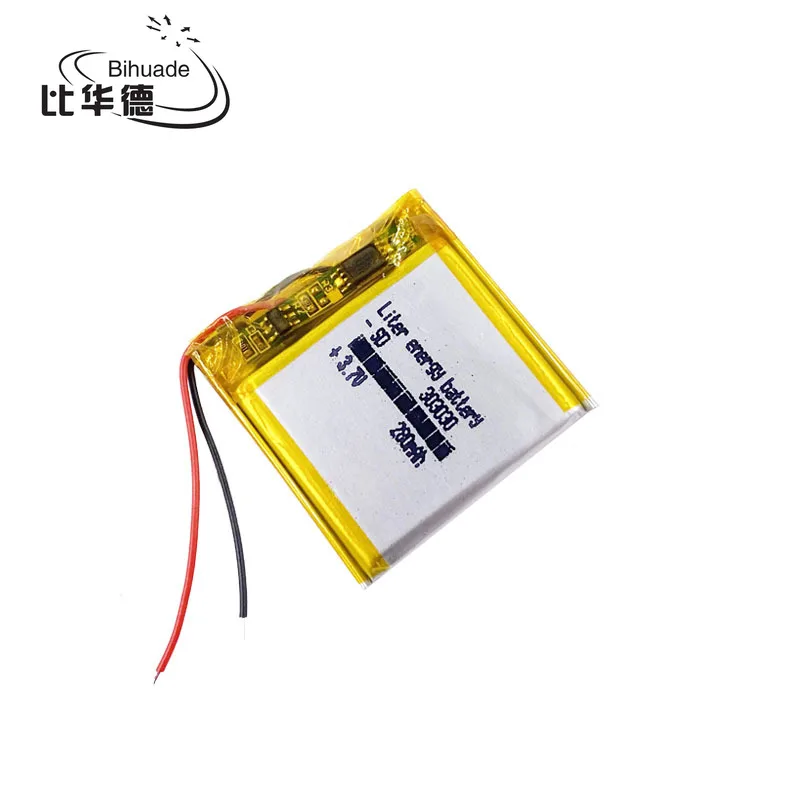 3.7V 280mAh 303030 Polymer lithium ion / Li-ion battery for Voice recorder pen,mp3;mp4,BLUETOOTH,Smart watch