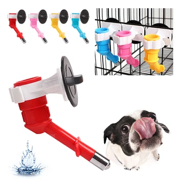

Pet Water Bottle Automatic Pet Drinking Head Pipe Fountains Water Feeder Cage Hanging Water Dispenser For Bird Hamster Dog Cat
