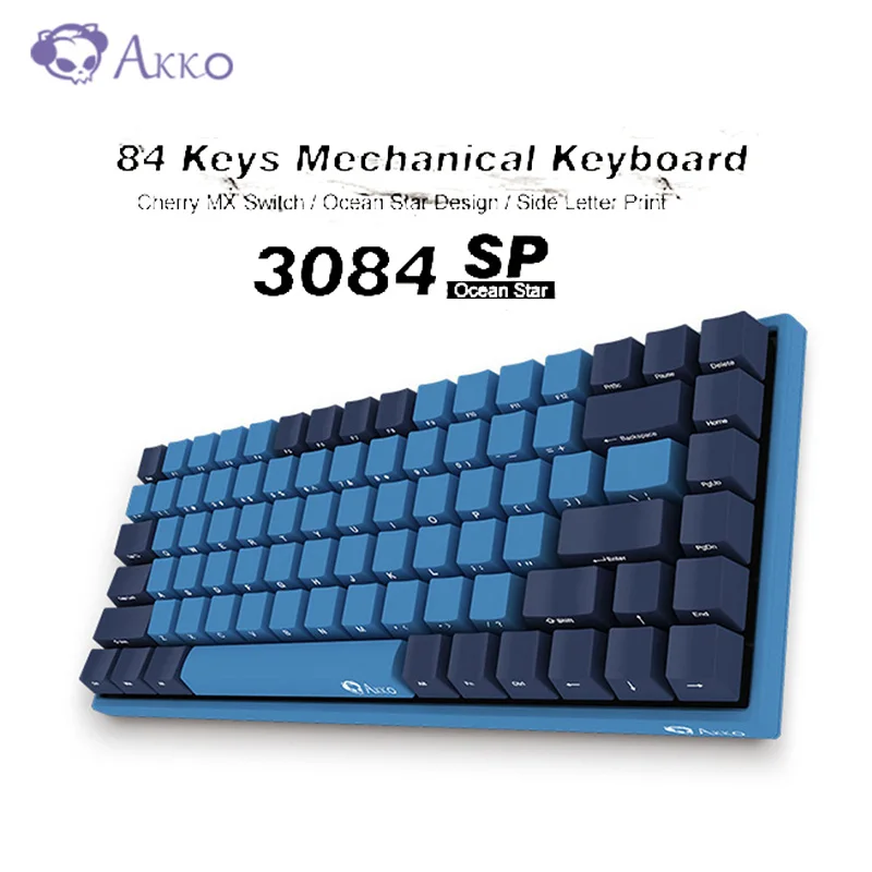 Механическая игровая клавиатура AKKO 3084 SP с изображением океанской звезды Cherry MX Switch 84 клавиши с боковой надписью type-c игровая клавиатура для компьютера