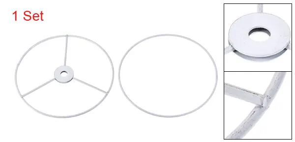 portalampada diametro 40 mm set per paralume Lealoo® telaio diametro 30 cm anelli rotondi in epoxy bianco 