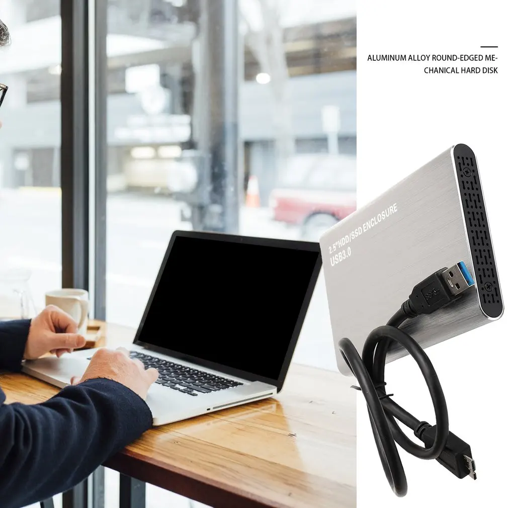 De aluminio portátil borde redondo disco duro Usb 30 2Tb 1Tb externa unidad de disco duro HDD para
