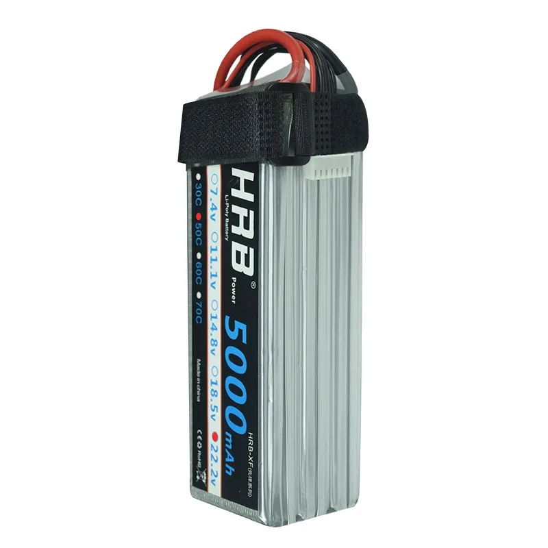 2 упаковки HRB 6S Lipo аккумулятор 22 в 5000 мАч 50C EC5 разъем для Trex 700 800E tarot 650 Квадрокоптер