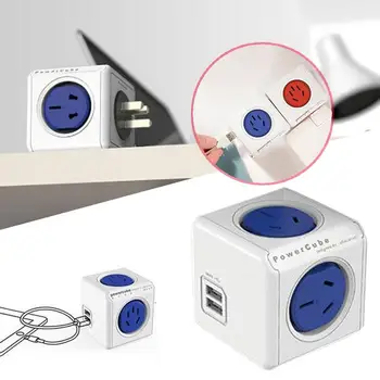 

Socket USB Ports Adapter Switched Socket Expandable Blue Multifunction