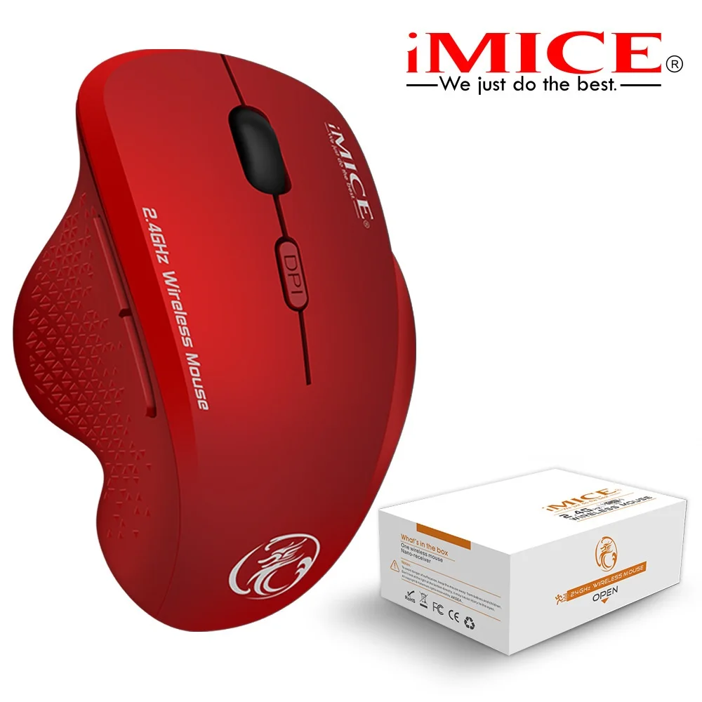 

Wireless Mouse Ergonomic Computer Mouse PC Optical Mause with USB Receiver 6 buttons 2.4Ghz Wireless Mice 1600 DPI For Laptop