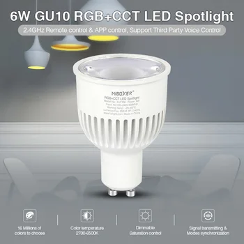 

Miboxer 6W RGB+CCT LED Spotlight FUT106 GU10 Dimmable led Bulb lamp for Bedroom Restaurant Sitting room Cook room lighting