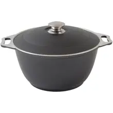 Кастрюля Kukmara, 6 л, с декоративным покрытием, черный