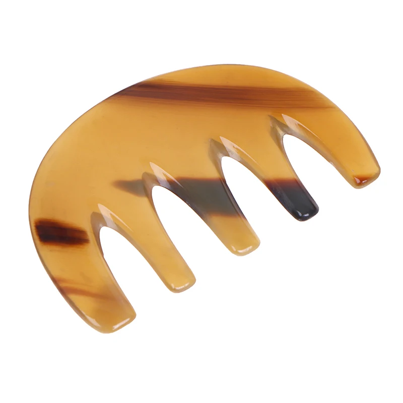 

1PCS Horn Massage Comb Scrapping Comb Durable Smooth Ox Horn Five-tooth Massage Comb Scrapping Tool Massage Board