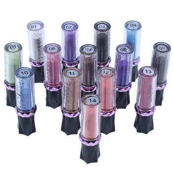 

LPerfect 14 Colors Professional Balls Cosmetic Shiny Highlighter Pencil Eye Pearl White Shadow Pigment Powder Shimmer Mineral Fe